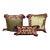 Luxury Custom Set of 3 Embroidered Silk Velvet Cushions For Sale
