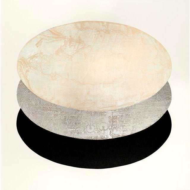 Rebecca Koury "Moon Shadow" Black Silver Moon Contemporary Abstract, Acrylic and Mixed Media on Canvas, Carmel California Art, Modern Art, 2026 For Sale