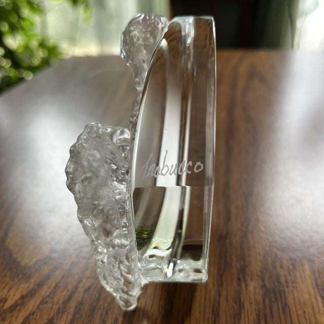 Victor Trabucco Buffalo Bison Crystal Figurine Statue Signed Art Glass Sculpture For Sale - Image 4 of 15
