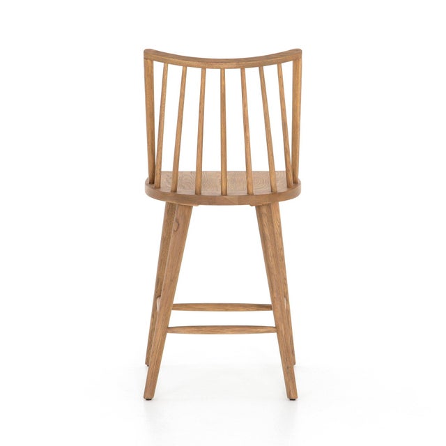 2020s Four Hands Lewis Windsor Counter Stool - Sandy Oak For Sale - Image 5 of 10