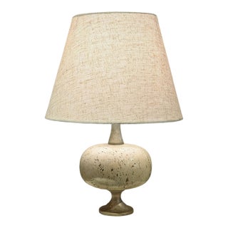 French Art Deco Travertine Table Lamp For Sale