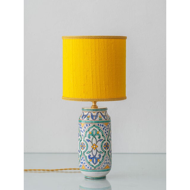 Spanish Moorish Hand-Painted Ceramic Table Lamp For Sale - Image 17 of 17