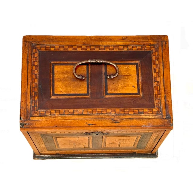 17th Century German Marquetry Table Cabinet For Sale - Image 10 of 11