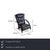 Modern 1600 2-Seater Sofa, Lounge Chair and Coffee Table in Glass and Dark Blue Leather from Rolf Benz, Set of 3 For Sale - Image 3 of 18