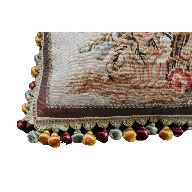 2000 - 2009 Perot Design Tapestry Wool and Silk Pillow For Sale - Image 5 of 9