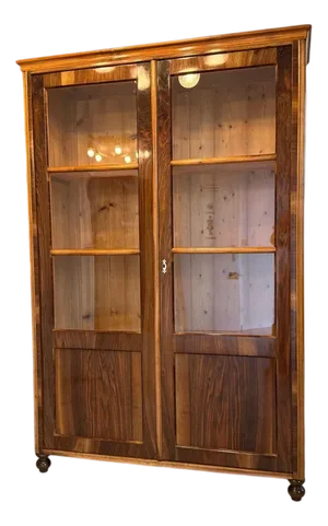 Biedermeier Display Cabinet in Glass