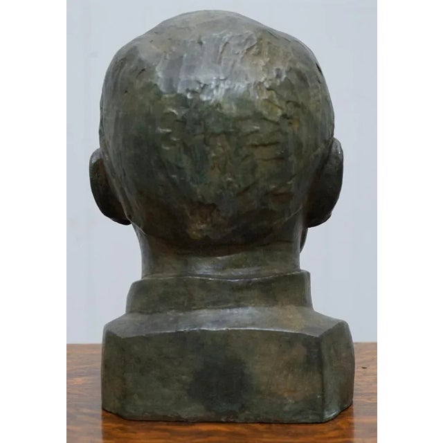 Large Bronze Head of Priest from James Bourlet & Sons LTD, 1840s For Sale - Image 13 of 18