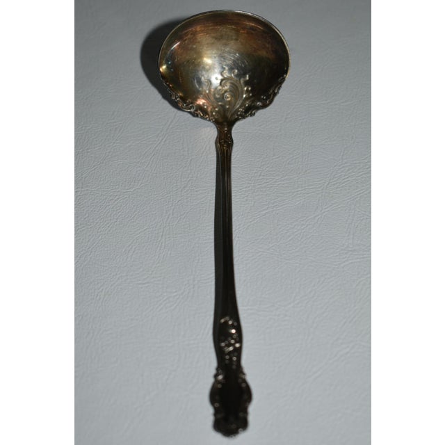 Silver Vintage Rogers & Bro. Silverplate Art Nouveau Style Ladle For Sale - Image 8 of 11