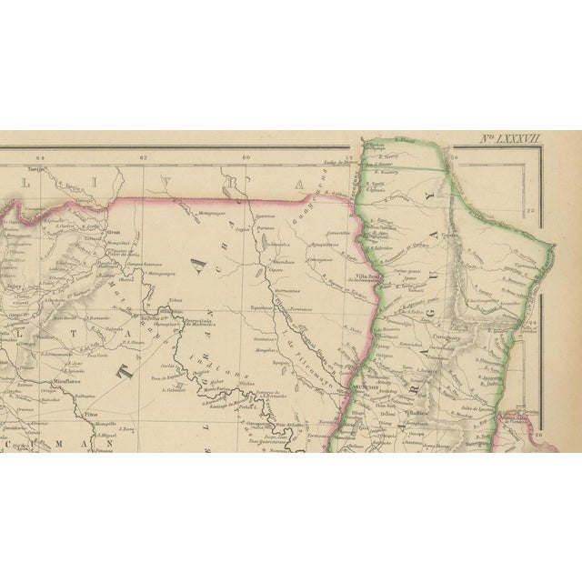 Mid 19th Century Antique Map of La Plata, 1860 For Sale - Image 5 of 14