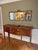 Late 20th Century Vintage Ethan Allen Bellflower Inlaid Mahogany Serpentine Sideboard With Brass Gallery For Sale - Image 5 of 5