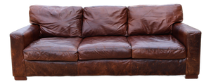 Restoration Hardware Maxwell Leather Sofa - 7ft - Down Filled