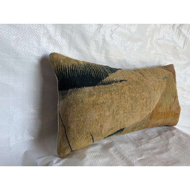 7th Century Brussels Tapestry Fragment Pillow With Abstract Pattern For Sale - Image 4 of 7