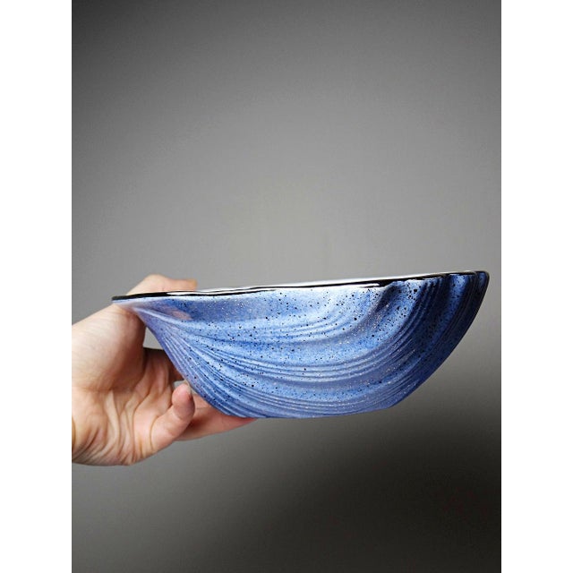 1980s Large Vintage Ceramic Scallop Shell Trinket Tray by Christian Dior, 1987 For Sale - Image 5 of 9