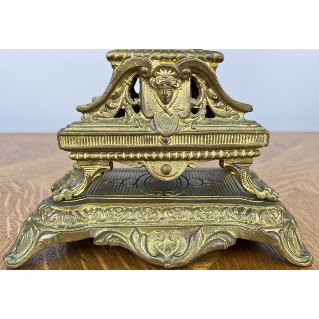 French Style Five-Arm Candleholders in Brass, Set of 2 For Sale - Image 15 of 18