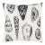 Scalamandre 22" x 22" Coquina Linen Print Pillow in Graphite For Sale