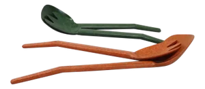 Mid-Century Flintwood Molded Plastic Salad Servers - A Pair