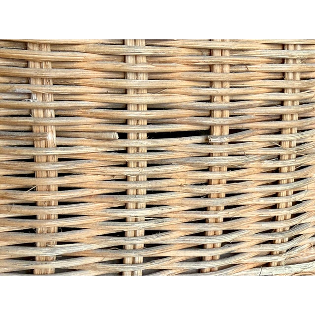 1970s Eero Aarnio Style Swivel Rattan Barrel Pod Chair Pair For Sale - Image 9 of 9