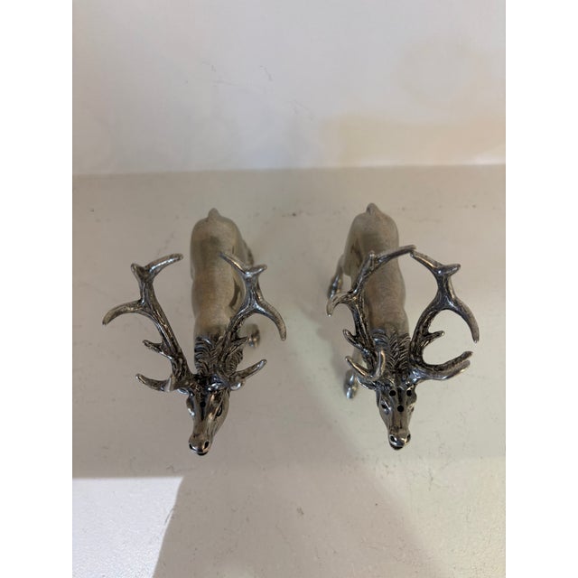 2010s Pewter Moose Salt and Pepper Shakers For Sale - Image 5 of 7