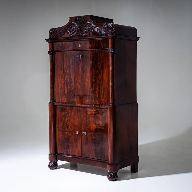 Louis Philippe Secretaire in Mahogany For Sale - Image 3 of 18