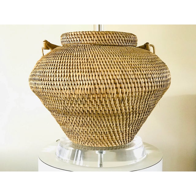 Steve Chase 1980’s Steve Chase Basket Lamp For Sale - Image 4 of 12
