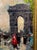 Mid 20th Century Post Impressionist Oil on Canvas Painting of Paris Streets With Arc De Triomphe in the Style of Antoine Blanchard, Unsigned, Framed For Sale - Image 9 of 12