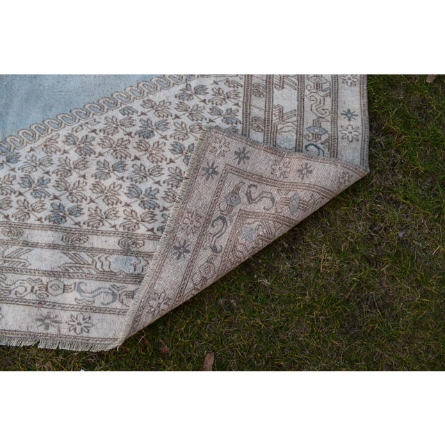 Turkish Soft Color Oushak Rug 6'11'' X 8'8'' For Sale - Image 12 of 13