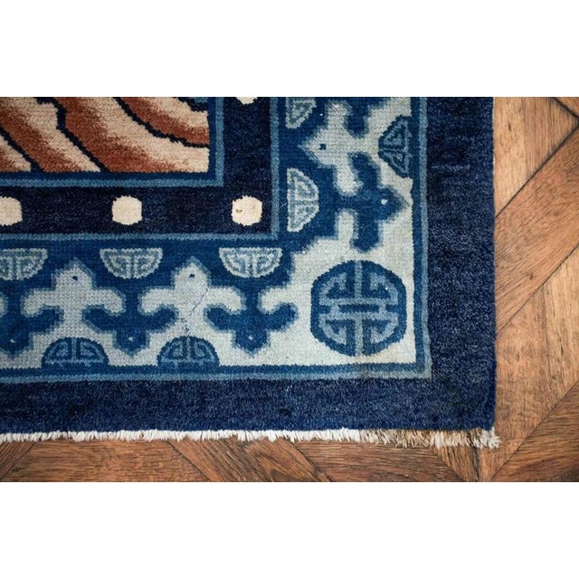2000 - 2009 Antique Chinese Ningxia Rug with Storks For Sale - Image 5 of 9