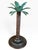 Hollywood Regency Vintage Palm Tree Candle Holder | Sculptural Copper-Tone Metal & Turquoise Patina | Hollywood Regency For Sale - Image 3 of 4