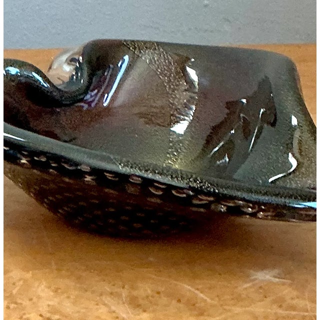 Mid-Century Modern Vintage Italian Murano Glass Bowl For Sale - Image 3 of 12