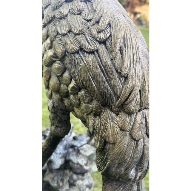 Metal Mid 20th Century Monumental Signed Bronze Phoenix Sculpture by P. J. Moser – 68" Tall For Sale - Image 7 of 16