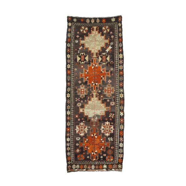Textile Vintage Turkish Kilim Rug For Sale - Image 7 of 7