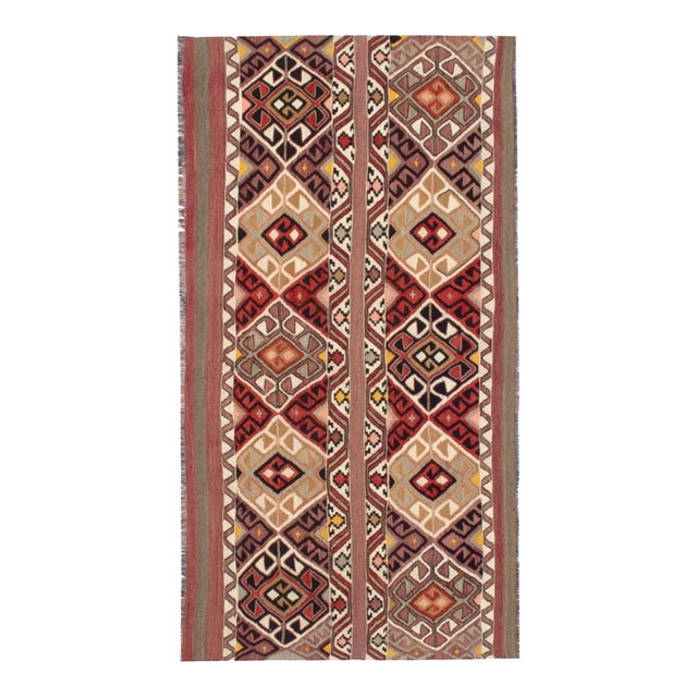 Small Vintage Turkish Kilim Rug - 2`6" X 4`8" For Sale