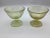 Art Deco 1930s Crackle Yellow Canary Vaseline Sherbet Cups- Set of 2 For Sale - Image 3 of 13