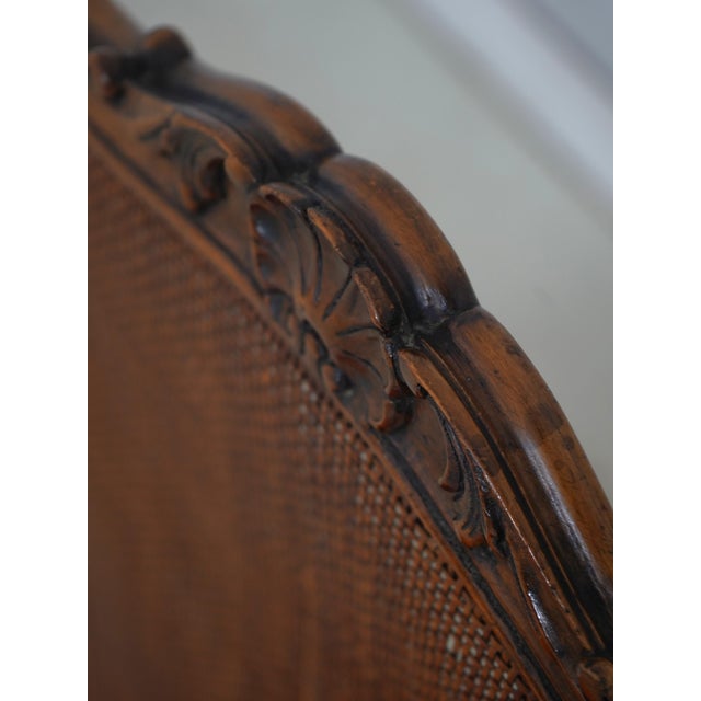 Set of 6 French Louis XV Walnut Cane Back Dining Chairs For Sale - Image 15 of 18