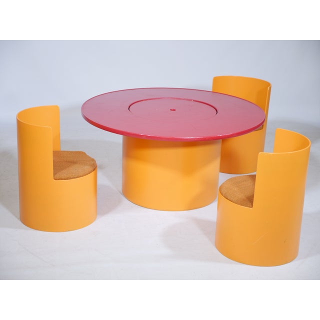 Space Age Gaming Chairs and Table by Bernard Holdaway for Padi, 1960s, Set of 4 For Sale - Image 15 of 15