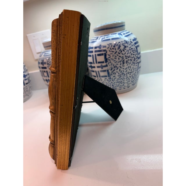 Vintage Faux Gilt Bamboo Picture Frame 5 X7 For Sale - Image 10 of 13