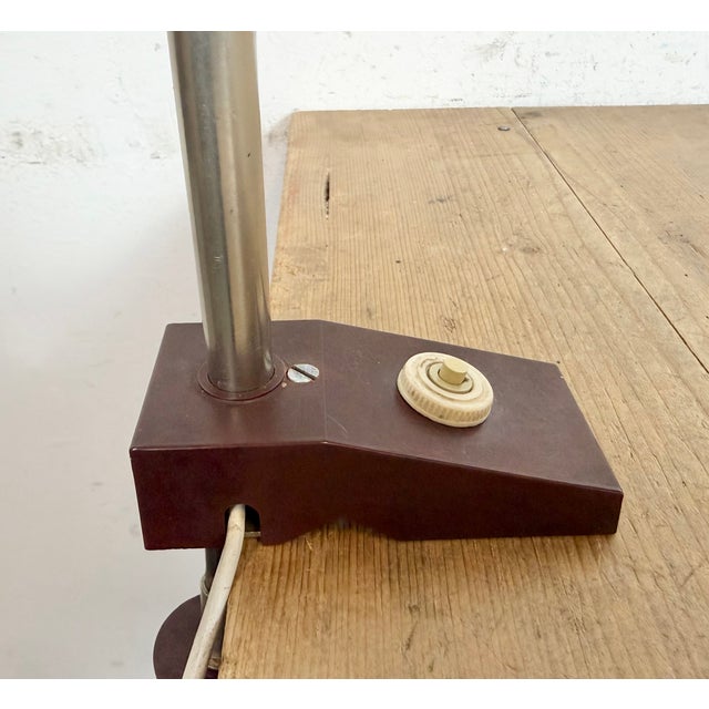 Industrial German Blue Workshop Table Lamp from Reif Dresden, 1960s For Sale - Image 10 of 18