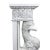 1980s 1980s Hollywood Regency Style Carved Wooden Mantel/Entrance Table (Silver-Plated Finish) For Sale - Image 5 of 16