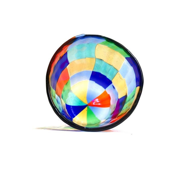 Blue Murano Pezzati Cocktail Glasses in the Style of Venini, 2004, Set of 6 For Sale - Image 8 of 17