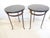 Traditional Vintage Bronze Tone & Marbleized Side Tables - A Pair For Sale - Image 3 of 6