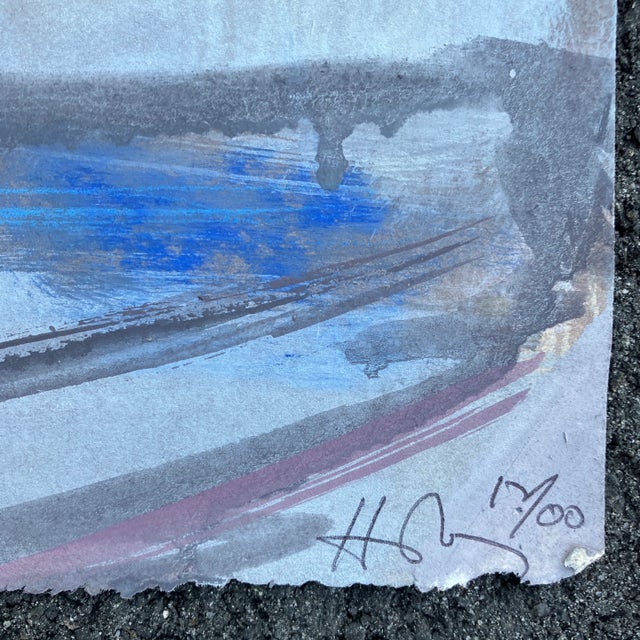 Original 21 x23 painting on paper signed indistinctly lower right unframed