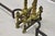 Antique French Empire Style Flame Finial Brass and Cast Iron Andirons - A Pair For Sale In Philadelphia - Image 6 of 10