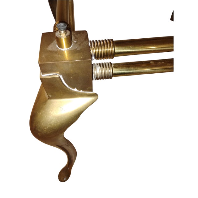 Brass Exquisite 1960 Vintage Brass and Glass Table in the Sophisticated Hollywood Regency Style by LaBarge For Sale - Image 8 of 12