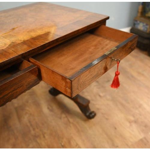 Regency Writing Table in Walnut, 1820 For Sale - Image 10 of 12