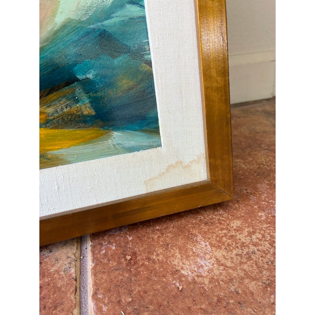 Blue Late 20th Century Edna Glaubman Oil Painting For Sale - Image 8 of 12