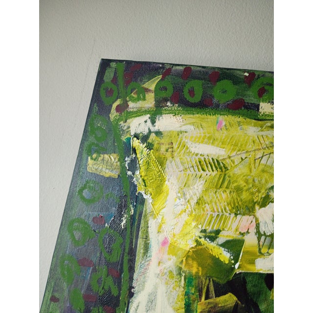 Paint Mary Murdoch Original Abstract Expressionist Painting "Camping in the Jungle" – 24x30 For Sale - Image 7 of 13