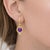 Metal Vintage Inspired Amethyst and Colorless Topaz Drop Earrings Silver, Gold, A Pair For Sale - Image 7 of 7