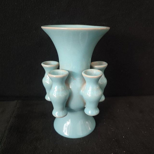 Chinese Ceramic Vase,Ru Ware Celadon Glaze Porcelain Vase For Sale In Seattle - Image 6 of 9