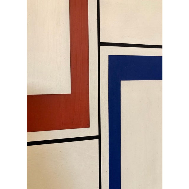 1970s Johnathan Singer, 1972 Abstract Oil Painting Homage to Ilya Bolotowskiy Hard Edged Abstraction, 1972 For Sale - Image 5 of 8