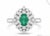 Natural Emerald 0.79cts & Diamond 0.93cts Ring in 18k Gold For Sale In New York - Image 6 of 8